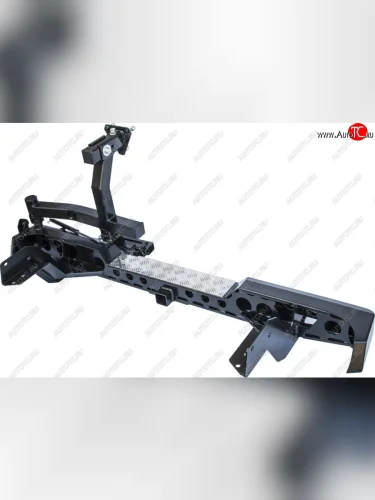 Бампер задний силовой РИФ (С квадратом под фаркоп, калиткой и фонарями) Ford Ranger ( DoubleCab,  RapCab) (2011-2016) дорестайлинг