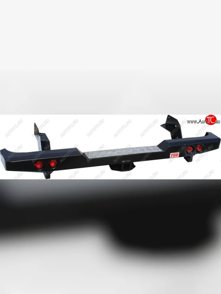 Бампер задний силовой РИФ Ford Ranger DoubleCab дорестайлинг (2011-2016) (С квадратом под фаркоп и фонарями)  в Керчи Республика Крым