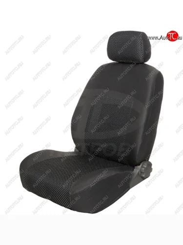 Чехлы сидений (жаккард, 2/3, Airbg) Петров ПУМА (серый) Nissan Terrano  D10 (2013-2022), Renault Duster  HS (2015-2021)