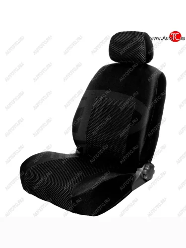 Чехлы сидений (жаккард, 2/3, Airbg) Петров ПУМА (черный) Nissan Terrano  D10 (2013-2022), Renault Duster  HS (2015-2021)