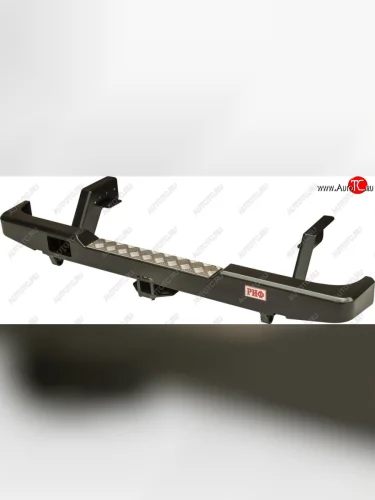 Бампер задний силовой РИФ (С квадратом под фаркоп) Mitsubishi L200  3 K6T-K7T (1996-2005) дорестайлинг