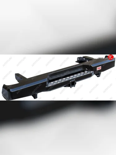 Бампер задний силовой (кузов 1400 мм) РИФ (С квадратом под фаркоп) Nissan NP300 (2003-2008)