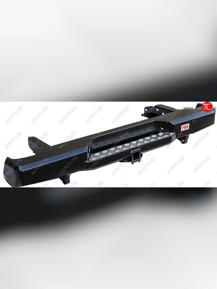 Бампер задний силовой (кузов 1400 мм) РИФ Nissan NP300 (2003-2008) (С квадратом под фаркоп)  в Самаре Самарской области