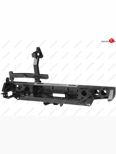 Бампер задний силовой РИФ (С площадкой под лебёдку, квадратом под фаркоп, калиткой, фонарями, комплектом для подсветки номера) Toyota Hilux  AN10,AN20 (2004-2011) дорестайлинг, 1-ый рестайлинг
