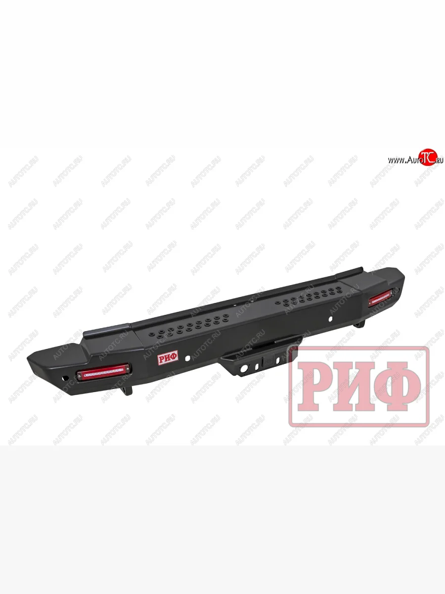 Бампер силовой задний РИФ Toyota Land Cruiser 200 дорестайлинг (2007-2012) (с квадратом под фаркоп и фонарями)  в Воронеже Воронежской области