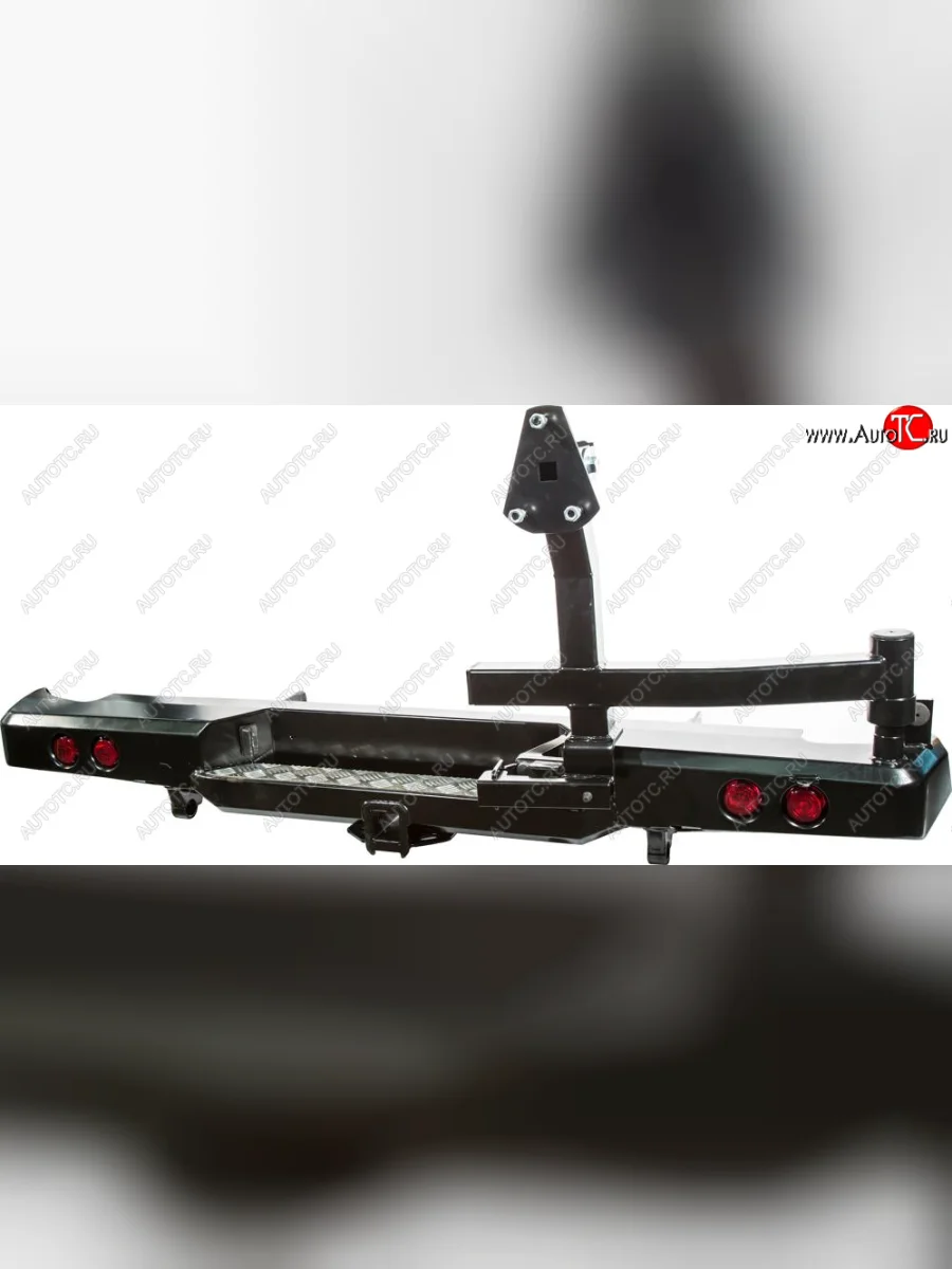 Бампер силовой задний РИФ Volkswagen Amarok дорестайлинг (2009-2016) (с квадратом под фаркоп, калиткой, фонарями, подсветкой номера)  с доставкой в г. Керчь