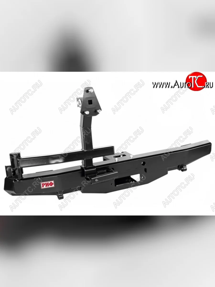 Бампер силовой задний (стандарт) РИФ Уаз 315195 Хантер (2003-2025) (с площадкой под лебедку, калиткой и подсветкой номера)  с доставкой в г. Керчь