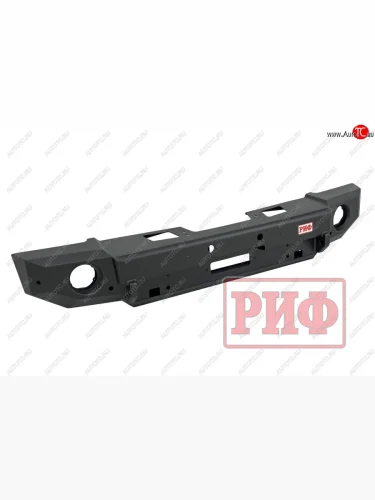 Бампер силовой передний РИФ (под доп. фары, без защитной дуги) Jeep Wrangler  JL (2018-2024) 3 дв. дорестайлинг
