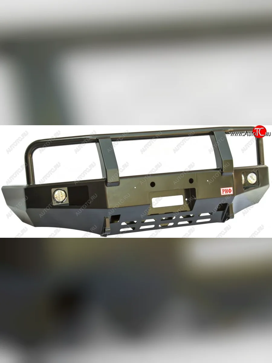 Бампер силовой передний РИФ Ford Ranger рестайлинг (2003-2007) (с доп. фарами и защитной дугой)  с доставкой в г. Керчь