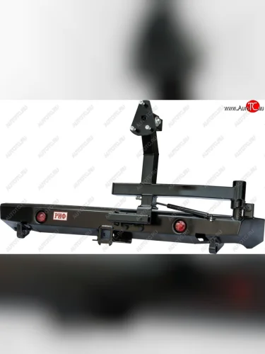 Бампер РИФ силовой задний ВАЗ Нива с квадратом под фаркоп, калиткой, фонарями, подсветкой номера (С квадратом под фаркоп, калиткой, фонарями и подсветкой номера) Лада ВАЗ Нива 4х4  2121 - нива 4х4 ( 2131,  2121 Бронто,  2121,  2121 (Legend))