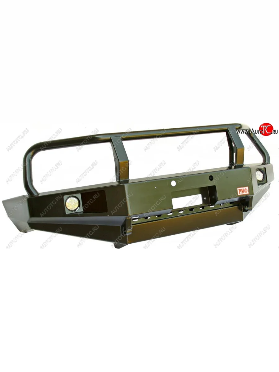 Бампер передний силовой РИФ  Mazda BT-50 (2006-2011) (С дополнительными фарами и защитной дугой)  с доставкой в г. Керчь