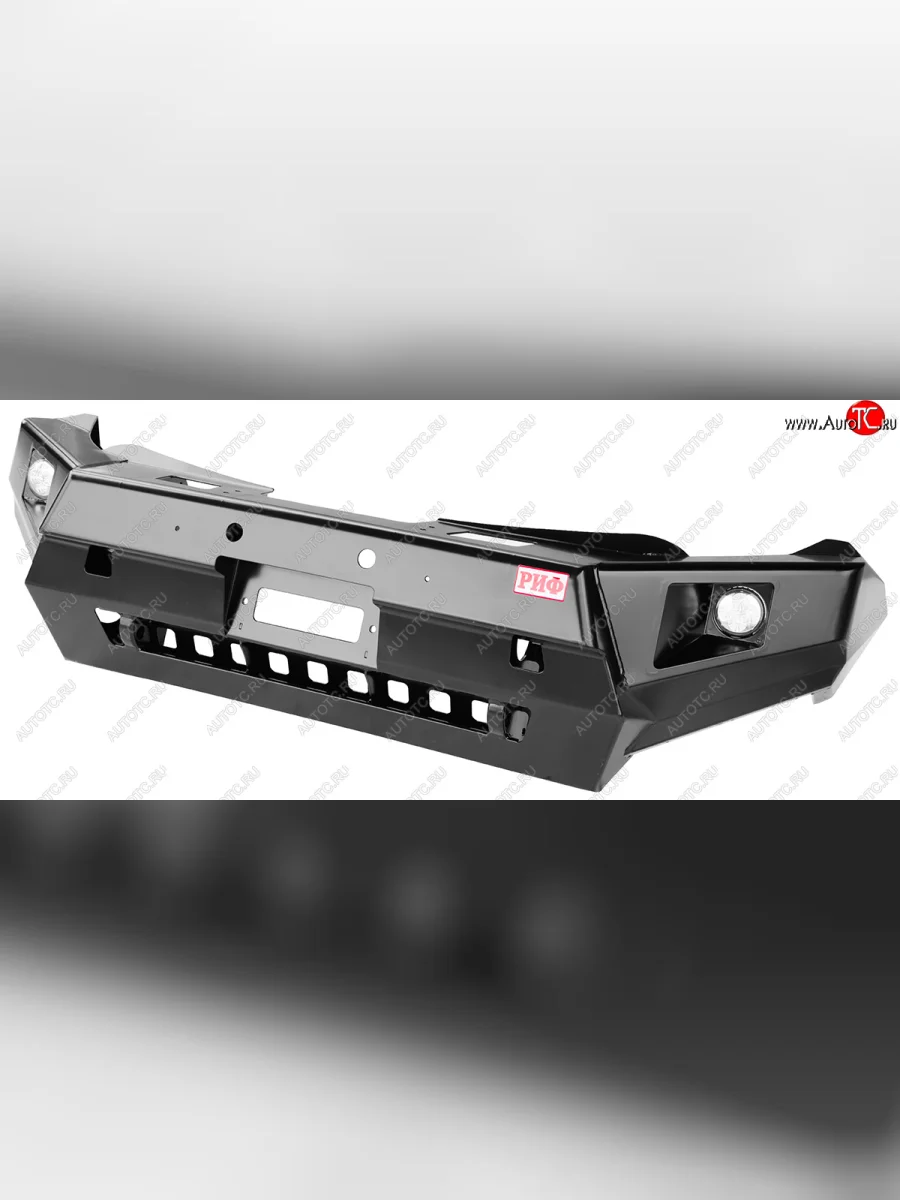 Бампер передний силовой РИФ Mitsubishi L200 5 KK,KL дорестайлинг (2015-2019) (С дополнительными фарами и защитой бачка омывателя)  в Керчи Республика Крым
