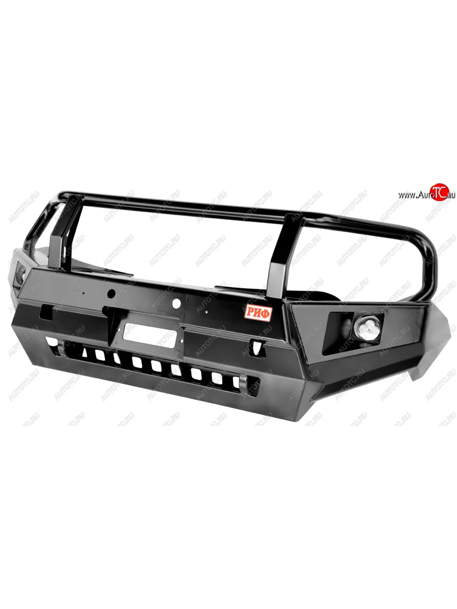 Бампер РИФ силовой передний Mitsubishi L200 2015+ с доп. фарами, защитной дугой и защитой бачка омывателя Mitsubishi L200 5 KK,KL дорестайлинг (2015-2019) (С дополнительными фарами, защитной дугой и защитой бачка омывателя)  с доставкой в г. Керчь