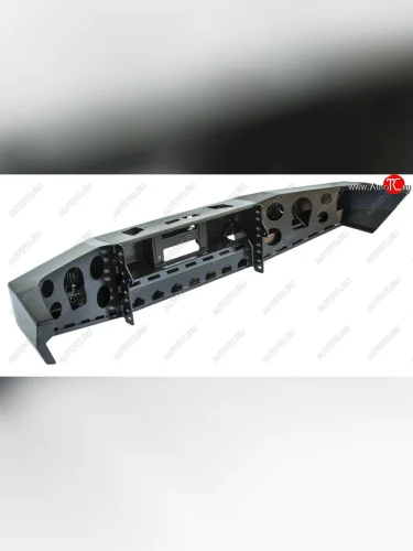 Бампер передний силовой РИФ (С дополнительными фарами без защитной дуги) Nissan Patrol  5 (2004-2010) Y61 2-ой рестайлинг