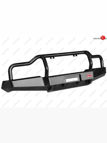 Бампер силовой передний (стандарт) РИФ (усиленный, c площадкой под лебёдку, с низкой защитной дугой) Уаз Буханка  452 (1965-2025) 2206 микроавтобус, 3303 бортовой грузовик, 3741 цельнометаллический фургон, 39094 (Фермер) бортовой грузовик