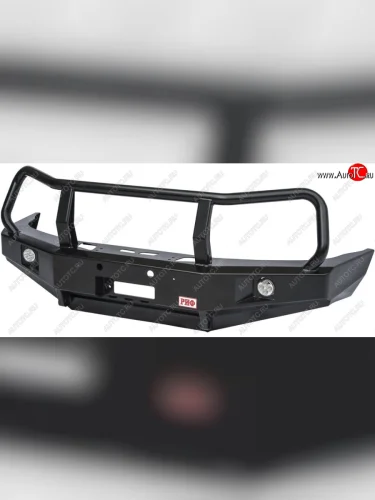 Бампер силовой передний РИФ (с доп. фарами и защитной дугой (под парктроник)) Уаз Патриот  3163 5 дв. (2005-2013) дорестайлинг