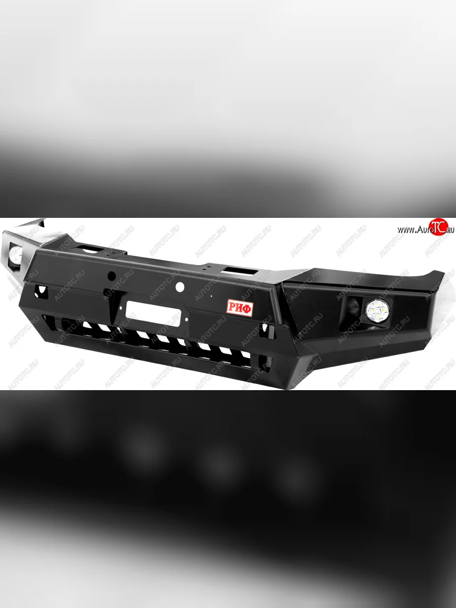 Бампер передний силовой РИФ Toyota Hilux AN120 1-ый рестайлинг (2017-2020) (С дополнительными фарами и защитой бачка омывателя)  в Перми Пермском крае