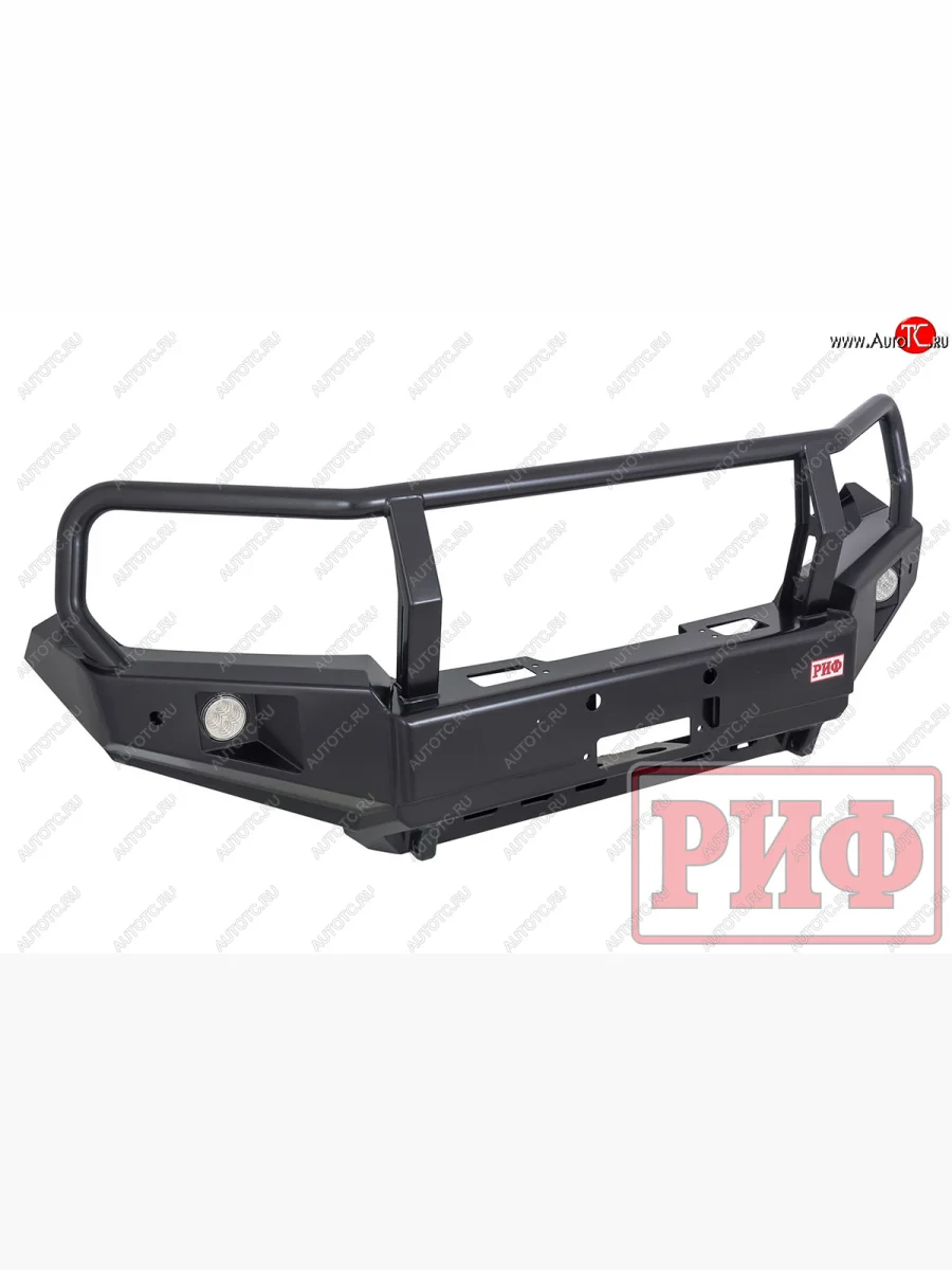 Бампер передний силовой РИФ Toyota Land Cruiser 200 1-ый рестайлинг (2012-2015) (С дополнительными фарами, защитной дугой и защитой бачка омывателя)  в Самаре Самарской области
