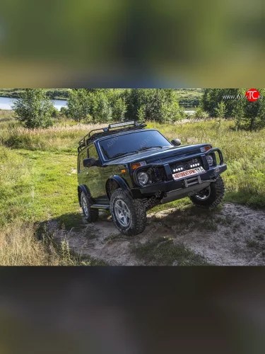 Бампер РИФ силовой передний ВАЗ Нива с защитной дугой и площадкой под лебедку (С защитной дугой и площадкой под лебедку) Лада ВАЗ Нива 4х4  2121 - нива 4х4 ( 2131,  2121 Бронто,  2121,  2121 (Legend))