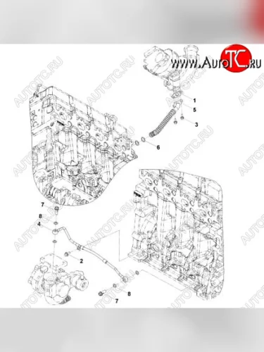 Трубка слива масла с турбокомпрессора дв. Cummins ISF 2.8 5340176 (Оригинал CUMMINS) Foton Aumark (BJ10) (2010-2025)