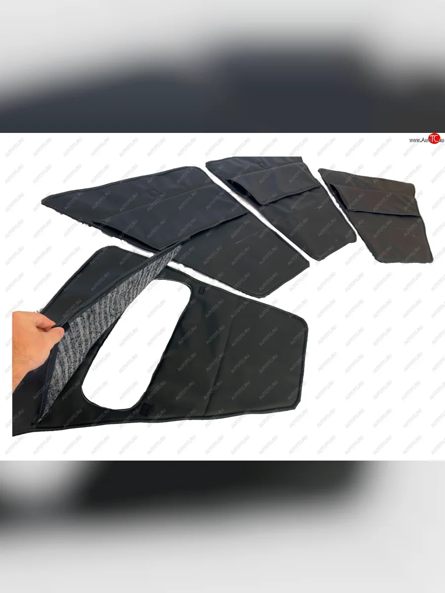 Обивка дверей (винилискожа, поролон, ватин) Швейка ST Уаз 315195 Хантер (2003-2025) (черный)  в Керчи Республика Крым