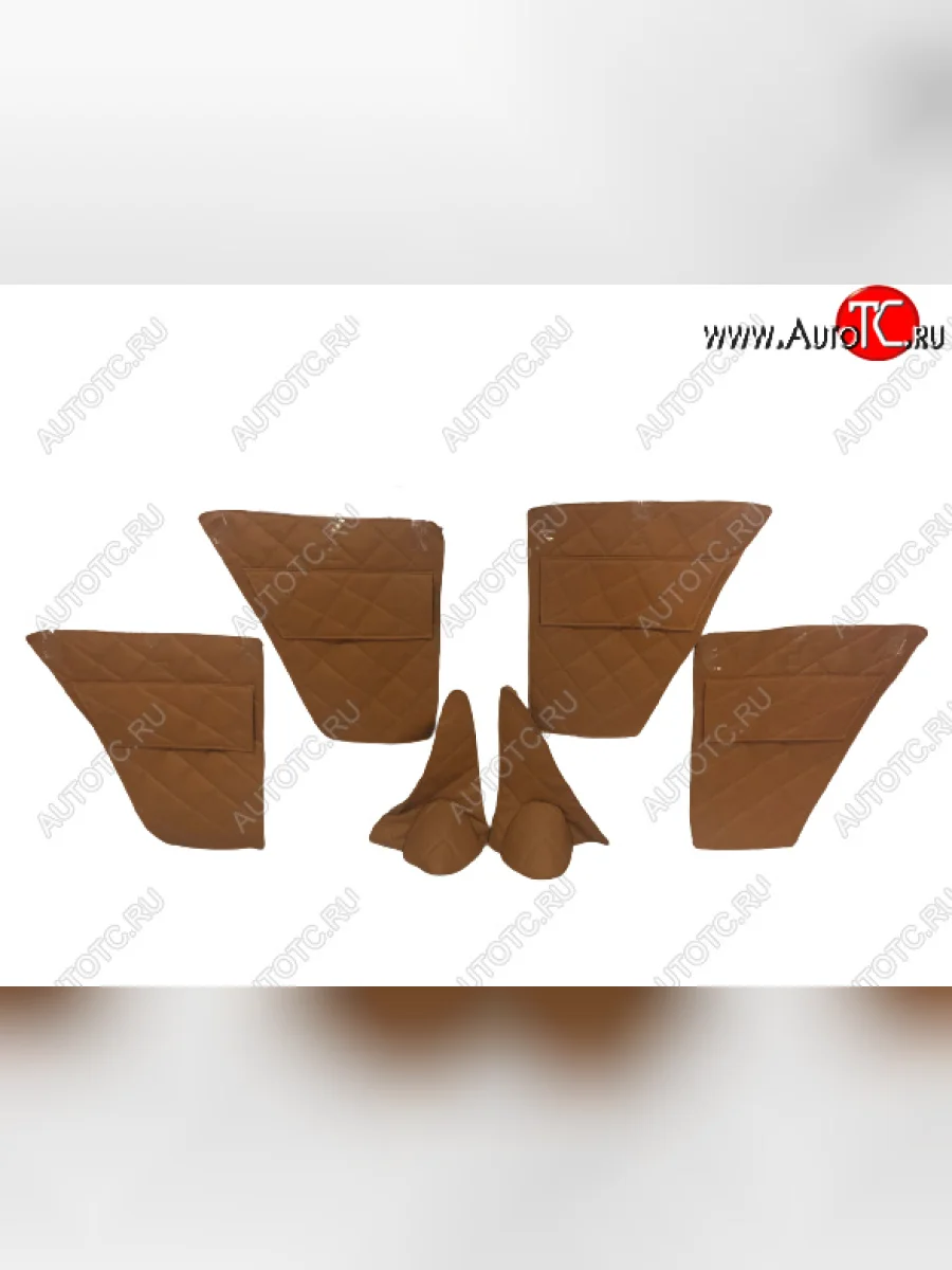 Обивка дверей и центральных стоек (винилискожа, поролон, ватин) Швейка ST Уаз 315195 Хантер (2003-2025) (коричневый ромб)  в Самаре Самарской области