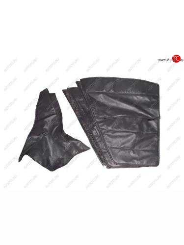 Обивка дверей и центральных стоек (винилискожа, поролон, ватин) Швейка ST (черный) Уаз 469 (1972-2011)