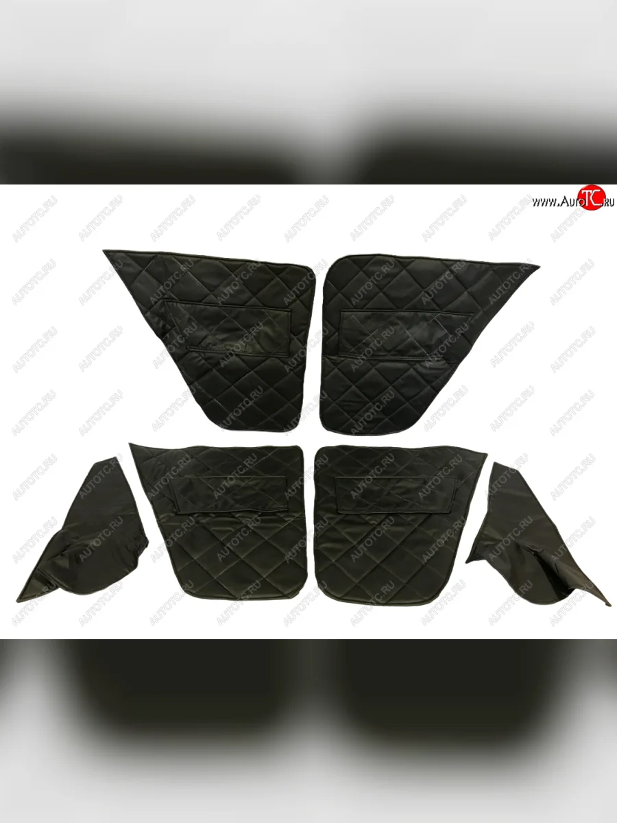 Обивка дверей и центральных стоек (винилискожа, поролон, ватин) Швейка ST Уаз 315195 Хантер (2003-2025) (черный ромб)  в Самаре Самарской области