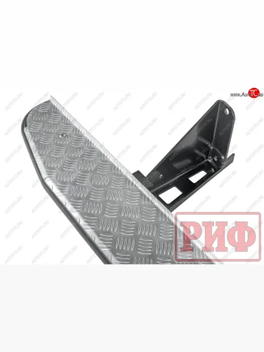 Защита порогов с подножкой РИФ Mitsubishi L200 5 KK,KL рестайлинг (2018-2022)