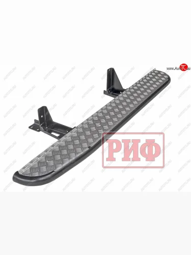 Защита порогов с подножкой (МКПП) РИФ Nissan Patrol  5 (1997-2004) Y61 дорестайлинг, Y61 1-ый рестайлинг