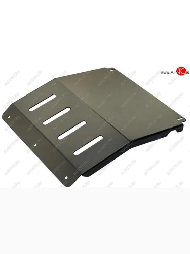 Защита радиатора под накладку на пер. бампер РИФ (сталь) Mitsubishi L200 4  дорестайлинг (2006-2014)