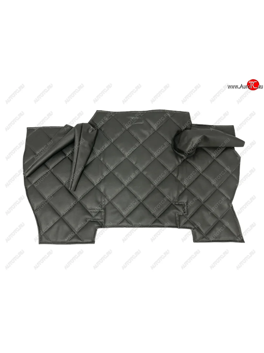 Коврик в салон под рычаги КПП и РК (винилискожа, поролон, ватин, 3 рычага) Швейка ST Уаз Буханка 452 2206 микроавтобус (1965-2025) (серый ромб)  в Керчи Республика Крым