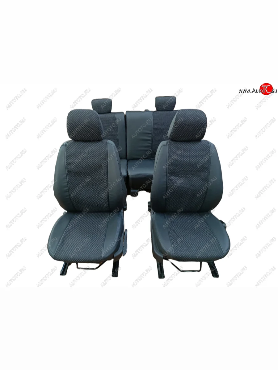 Чехлы сидений (комбинированые) Швейка ST Уаз Патриот 3163 5-дв. 1-ый рестайлинг (2014-2016) (черные)  в Самаре Самарской области
