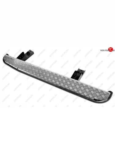 Защита порогов с подножкой (на а/м без гидроподвески) РИФ Toyota Land Cruiser 200 1-ый рестайлинг (2012-2015)