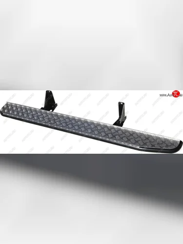 Защита порогов с подножкой (до 2012 года лифт 40 мм) РИФ Volkswagen Amarok дорестайлинг (2009-2016)