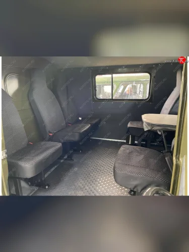 Чехлы сидений (c 2016, 7 мест, винилискожа/жаккард) Швейка ST (с кантом) Уаз Буханка 452 2206 микроавтобус (1965-2025)