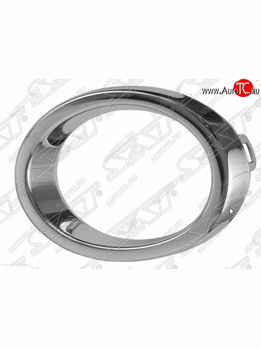 Левая оправа противотуманной фары SAT Renault Logan 2 рестайлинг (2018-2025) (хром)  с доставкой в г. Пермь