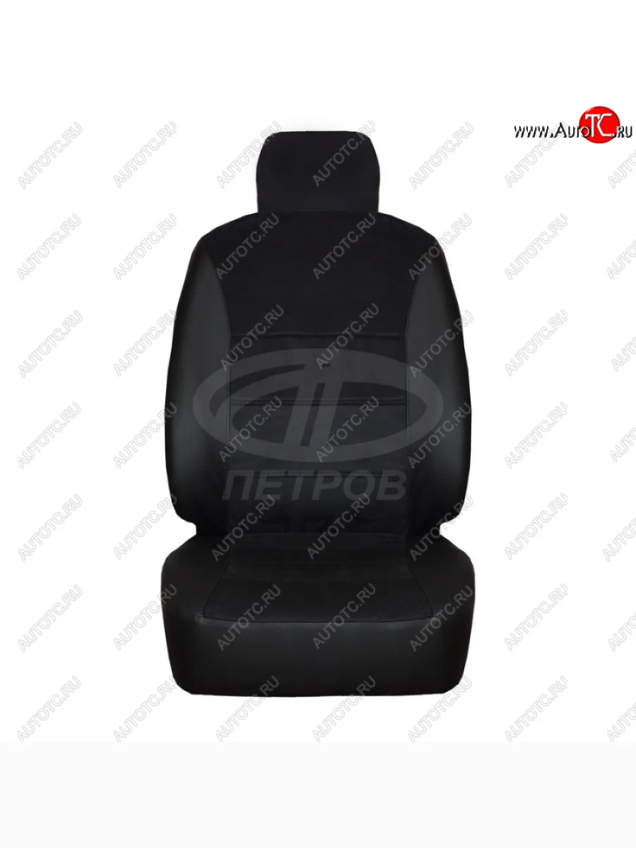 Чехлы сидений универсальные (экокожа/алькантара) ПЕТРОВ Орегон Iveco Daily (2006-2011) (черный)  в Керчи Республика Крым