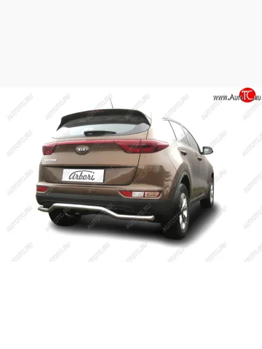 Защита заднего бампера (диаметр 57 мм) Arbori KIA Sportage  4 QL (2016-2018) дорестайлинг