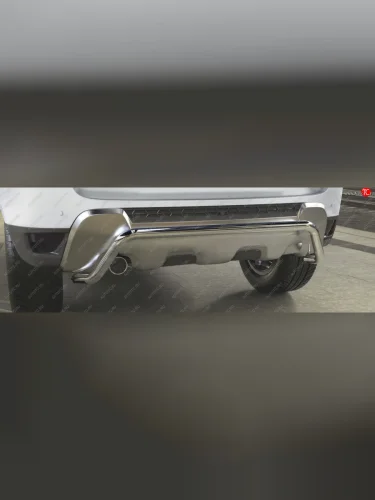 Защита заднего бампера (диаметр 57 мм) Arbori Renault Duster HS рестайлинг (2015-2021)