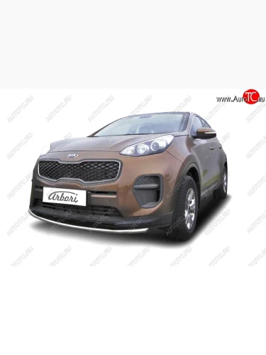 Защита переднего бампера (диаметр 42 мм) Arbori KIA Sportage  4 QL (2016-2018) дорестайлинг