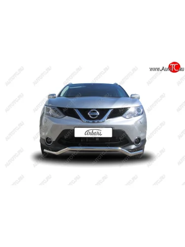 Защита переднего бампера (диаметр 57 мм) Arbori Nissan Qashqai  2 (2013-2019) J11 дорестайлинг