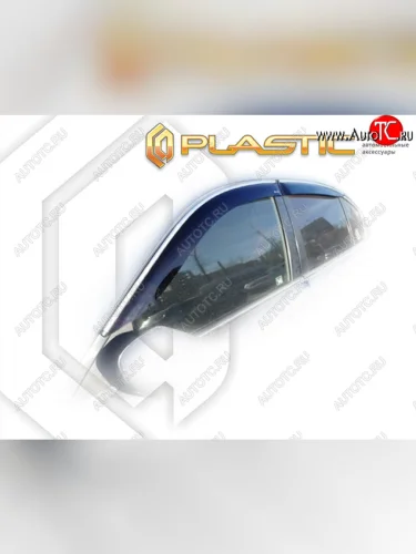 Ветровики дверей (Американская версия) CA-Plastic (Classic полупрозрачный) Honda Accord 8 CU седан дорестайлинг (2008-2011)