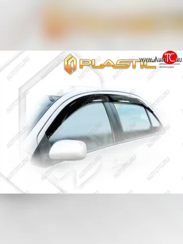 Ветровики дверей CA-Plastic (Classic полупрозрачный) Toyota Yaris  XP90 (2006-2011) седан дорестайлинг, седан рестайлинг
