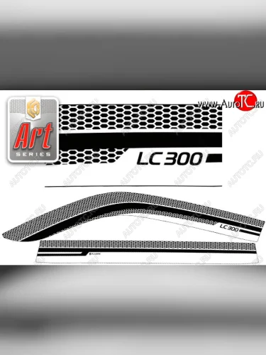 Дефлектора окон CA-Plastic (Серия Art белая) Toyota Land Cruiser  J300 (2021-2025) дорестайлинг