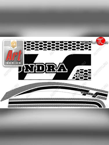 Ветровики дверей (Crew) CA-Plastic (Серия Art белая) Toyota Fortuner  AN50/AN60 (2008-2011) 1-ый рестайлинг