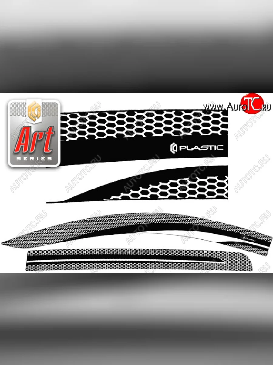Ветровики дверей CA-Plastic Fiat Fullback (2016-2018) (Серия Art графит, без хром. молдинга)  в Самаре Самарской области
