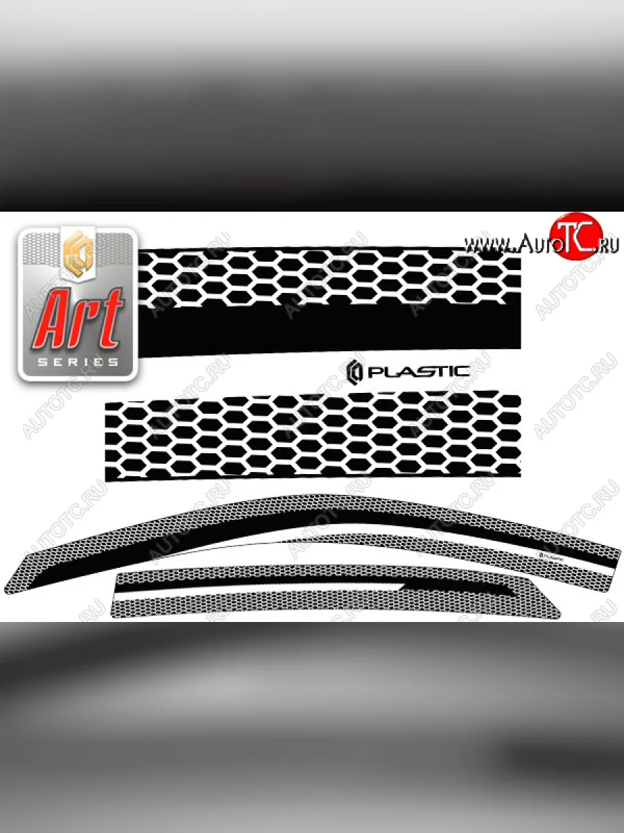 Ветровики дверей CA-Plastic Lexus RX330 XU30 (2003-2006) (Серия Art графит, без хром. молдинга, крепление скотч)  в Самаре Самарской области