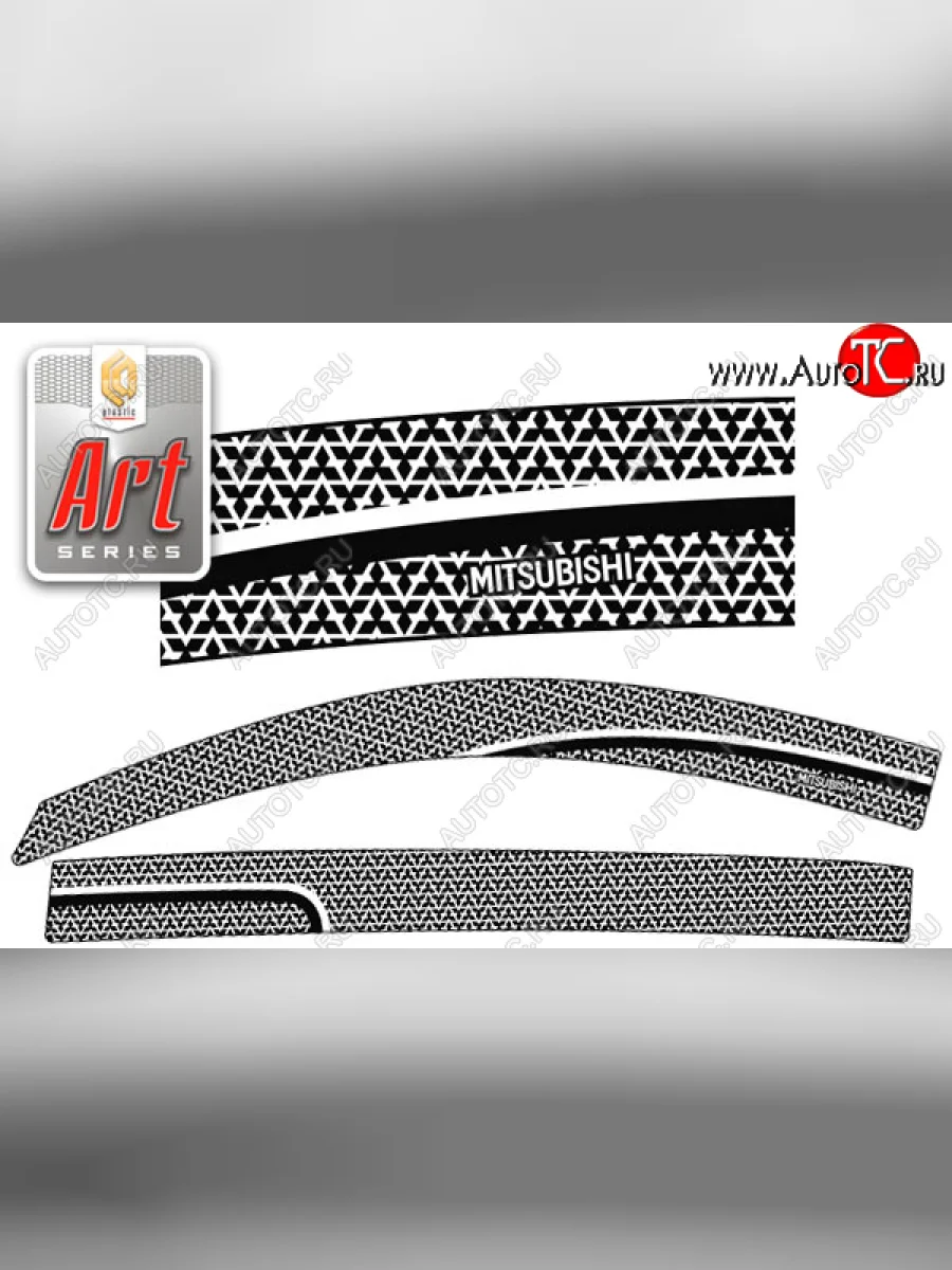Ветровики дверей CA-Plastic Mitsubishi Triton KA/KB Picap DoubleCab (2005-2015) (Серия Art графит, без хром. молдинга)  в Керчи Республика Крым