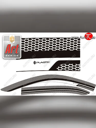 Ветровики дверей CA-Plastic (Серия Art графит) Toyota Corolla Axio  (E160) седан (2015-2017) 1-ый рестайлинг